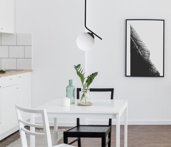 Lustr na lanku FIRA 1xE27/60W/230V černá