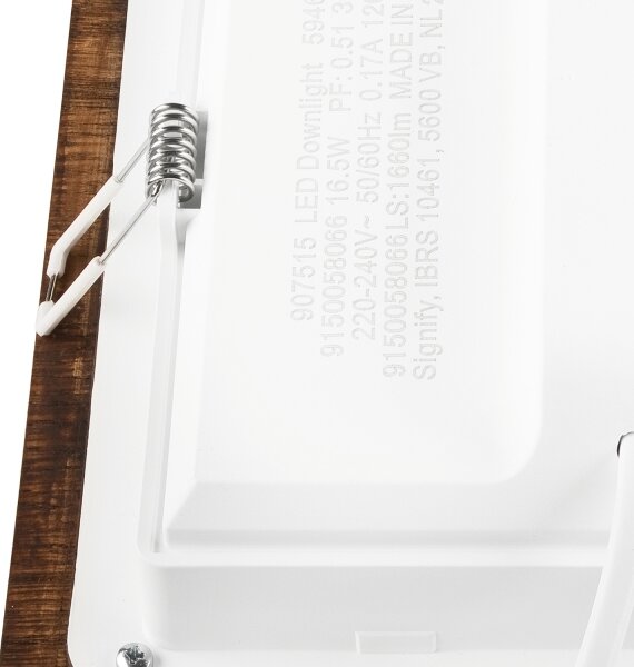 LED Podhledové svítidlo WOODY SPOT LED/17W/230V 3000K třešeň 18,5x18,5 cm