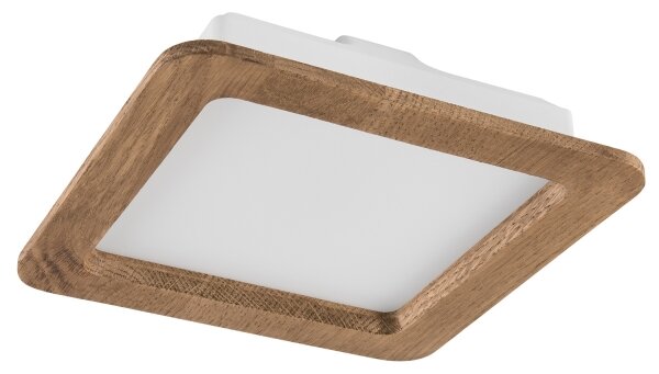 LED Podhledové svítidlo WOODY SPOT LED/17W/230V 3000K ořech 18,5x18,5 cm