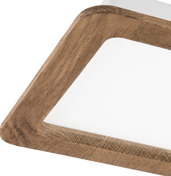 LED Podhledové svítidlo WOODY SPOT LED/17W/230V 3000K ořech 18,5x18,5 cm