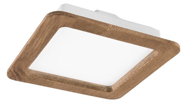 LED Podhledové svítidlo WOODY SPOT LED/17W/230V 3000K ořech 18,5x18,5 cm