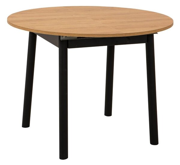 Rozkládací jídelní stůl Duvasa 5 (dub + černá) (pro 4 osoby). 1093745