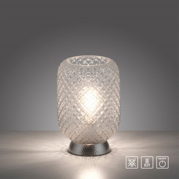 JUST LIGHT. 14906-55 - Stolní lampa REISHI 1xE27/40W/230V chrom