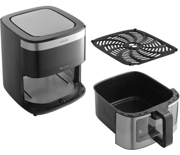 Sencor - Horkovzdušná fritéza 9 l 1700W/230V černá/matný chrom