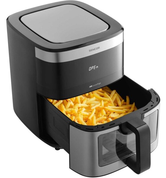 Sencor - Horkovzdušná fritéza 9 l 1700W/230V černá/matný chrom