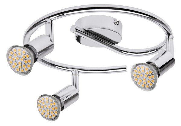 Rabalux LED stropní bodové svítidlo Norton 3x3W | GU10 | 660lm | 3000K - chrom