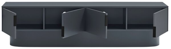 Teulat Antracitově šedý lakovaný TV stolek Totem 200 x 47 cm