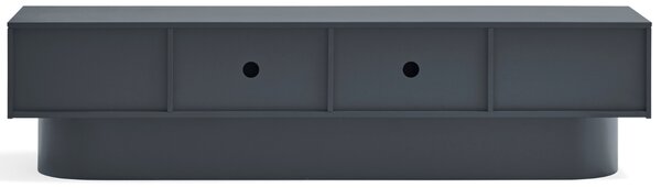 Teulat Antracitově šedý lakovaný TV stolek Totem 200 x 47 cm