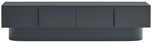 Teulat Antracitově šedý lakovaný TV stolek Totem 200 x 47 cm