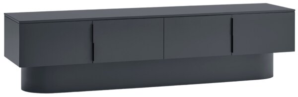 Teulat Antracitově šedý lakovaný TV stolek Totem 200 x 47 cm