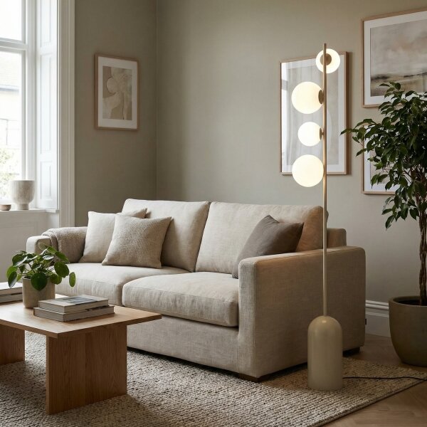 Stojací lampa ETNO 4xG9/8W/230V béžová