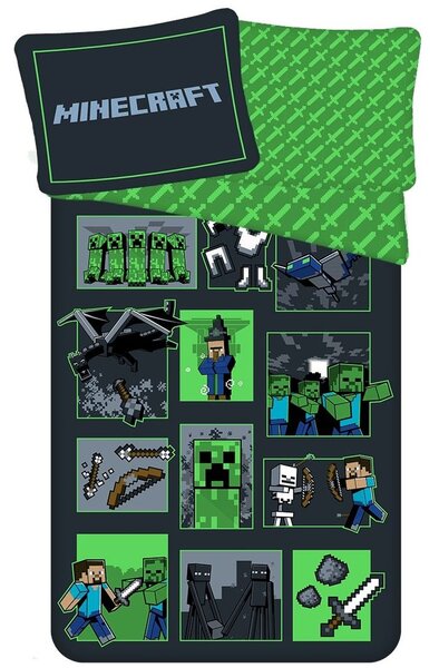 Jerry Fabrics Povlečení Minecraft - Sssleep Tight | 140 x 200 cm / 70 x 90 cm