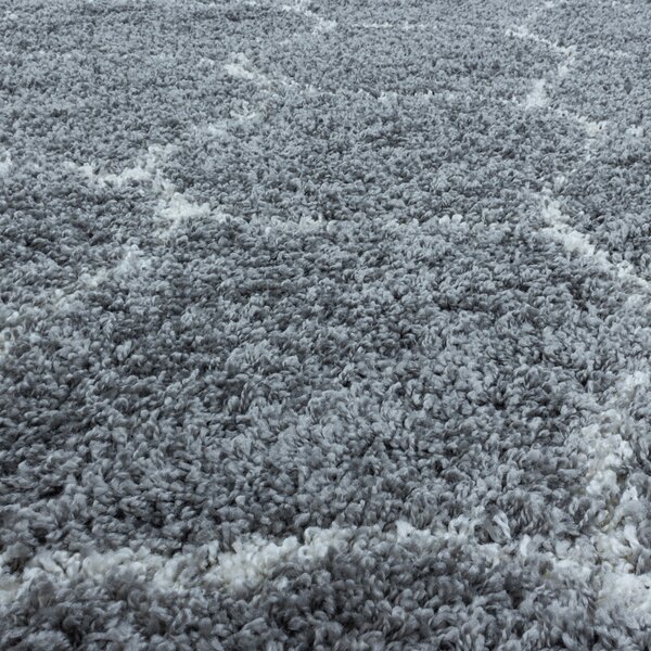 Kusový koberec Salsa Shaggy 3201 grey kruh 200x200 cm