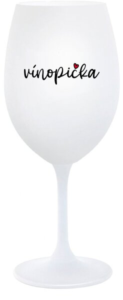 VÍNOPIČKA - bílá sklenice na víno 350 ml