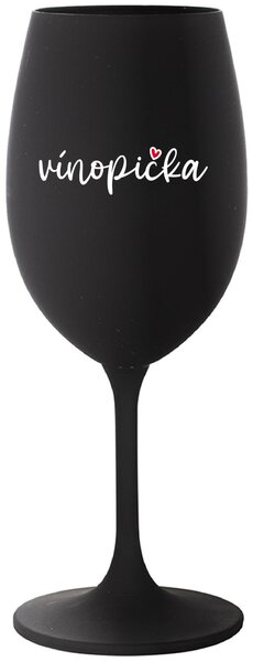 VÍNOPIČKA - černá sklenice na víno 350 ml