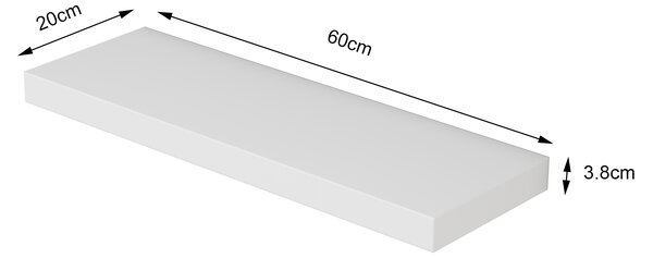 Nástěnná police Houseland Weda 60 cm bílá