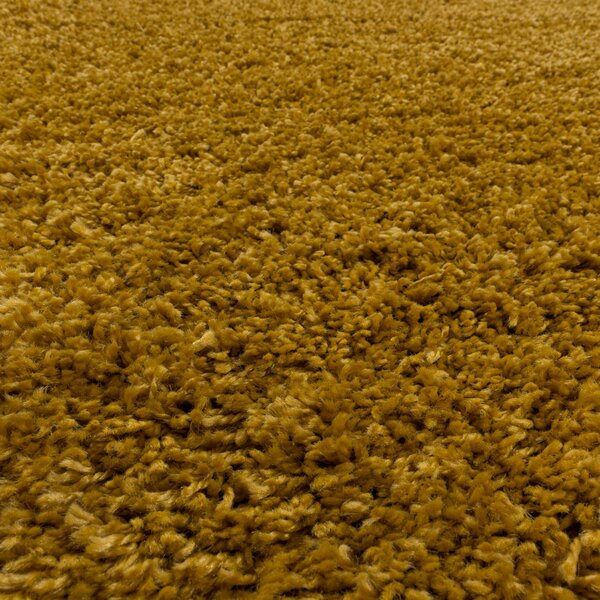 Kusový koberec Sydney Shaggy 3000 gold kruh 120x120 cm