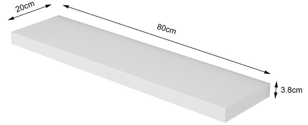 Nástěnná police Houseland Weda 80 cm bílá