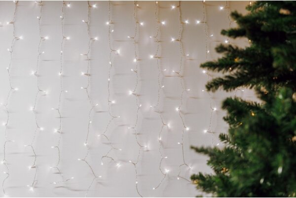 LED Venkovní závěs CURTAIN 480xLED/8,4W/230V 3x3 m IP44 studená bílá