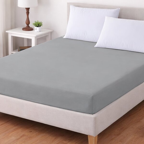 TextilCentrum Luxusní napínací mako-jersey prostěradlo s lycrou DELUXE Collection 90x200cm elastické, šedé