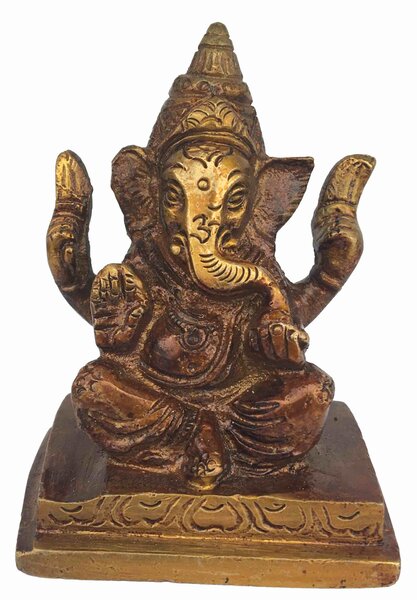 Mosazná soška s podstavcem Ganesha 8 cm