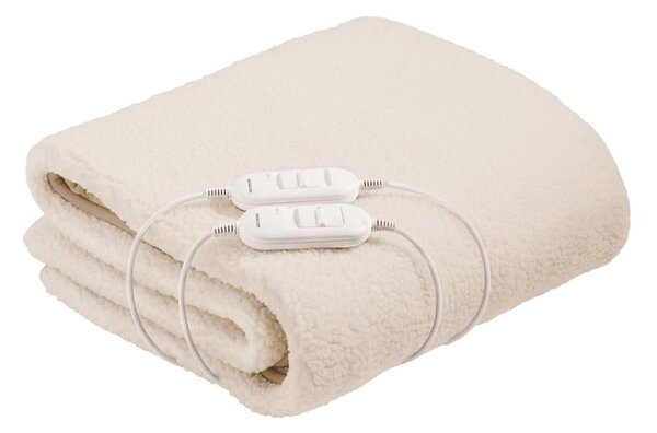 Sencor - Elektrická vyhřívací deka pro dvě osoby 120W/230V 160x140 cm krémová