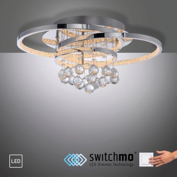 Paul Neuhaus 6267-17 - LED Stropní svítidlo ROTAZO LED/32W/230V pr. 45 cm chrom