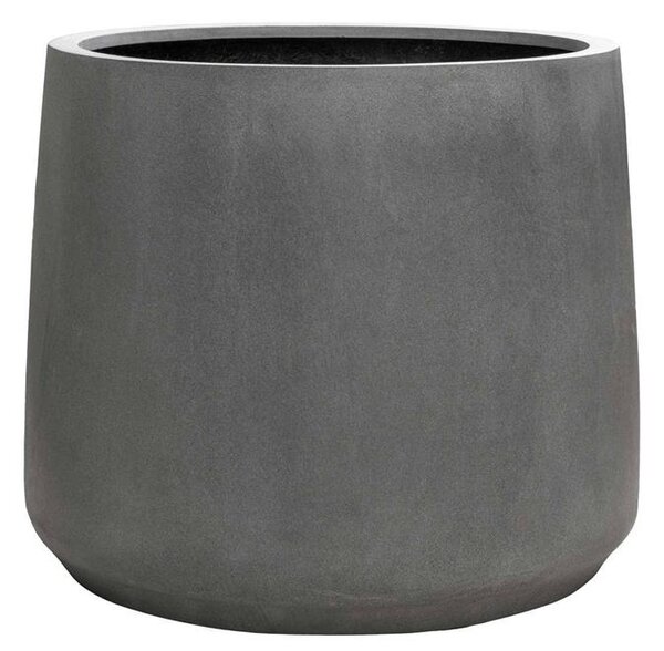 Pottery Pots Venkovní květináč kulatý Patt M, Grey (barva šedá), kolekce Natural, kompozit Fiberstone, průměr 55 cm, výška 46,5 cm, objem cca 235 l