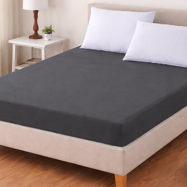 TextilCentrum Luxusní napínací mako-jersey prostěradlo s lycrou DELUXE Collection 90x200cm elastické, antracitové