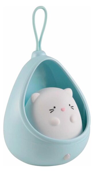LED Dětské orientační svítidlo se senzorem KITTY LED/0,5W/5V USB modrá