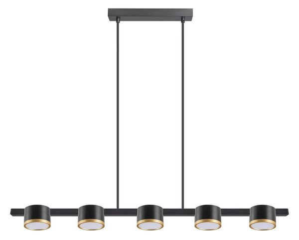 LED Lustr na lanku MIRELLA 5xGX53/6W/230V černá