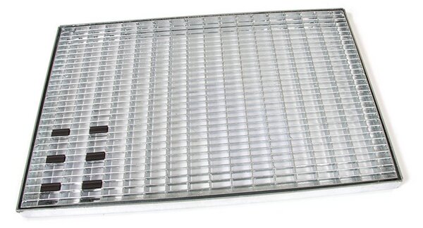 Kovová rohož Grid 50 x 100 x 3,3 cm, stříbrná