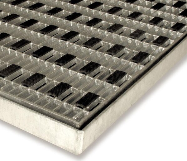 Kovová rohož Grid 50 x 100 x 3,3 cm, stříbrná