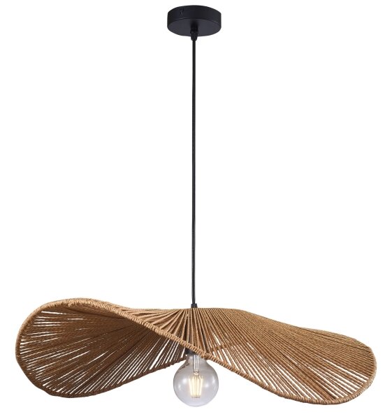 Lustr na lanku CAPRI 1xE27/20W/230V pr. 60 cm bambus