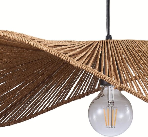 Lustr na lanku CAPRI 1xE27/20W/230V pr. 60 cm bambus