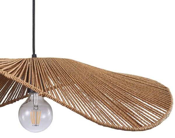 Lustr na lanku CAPRI 1xE27/20W/230V pr. 60 cm bambus