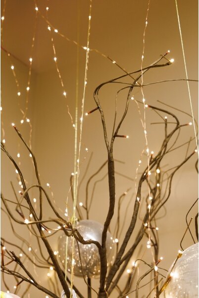 LED Vánoční dekorativní umělý strom TREE 176xLED/230V 2,5 m