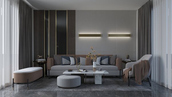 Immax NEO LÍNEA Smart nástěnné svítidlo 76cm 40W zlaté Zigbee 3.0