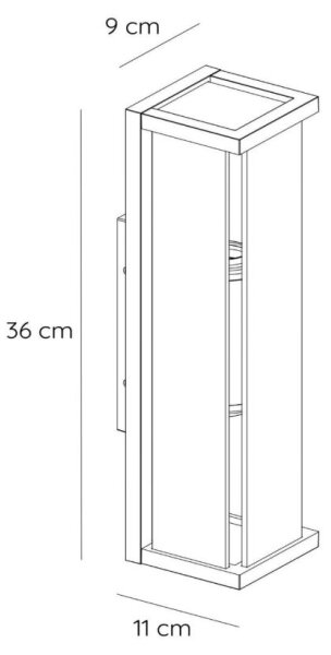 Lucide 27885/02/30 - Venkovní nástěnné svítidlo CLAIRE 2xE27/15W/230V IP54