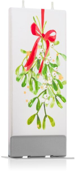 Flatyz Holiday Mistletoe with Red Ribbon dekorativní svíčka 6x15 cm