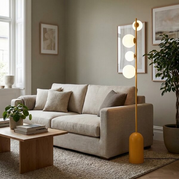 Stojací lampa ETNO 4xG9/8W/230V oranžová