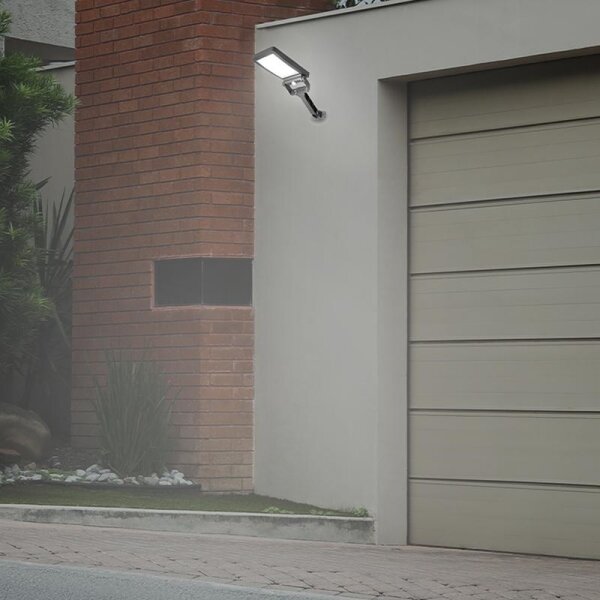 LED Solární reflektor se senzorem LED/5W/3,7V 4000K IP54 černá