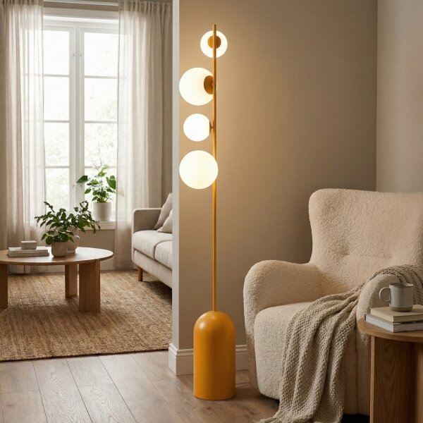 Stojací lampa ETNO 4xG9/8W/230V oranžová