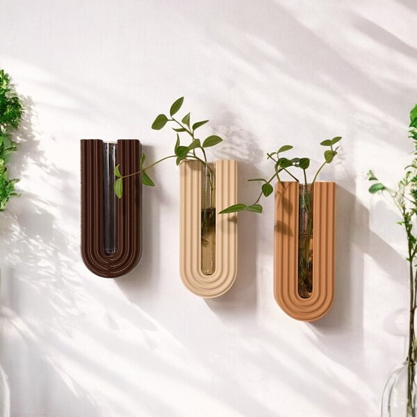 Plantbee Set nástěnných tubusů Urlik čokoládová, terakotová, tělová