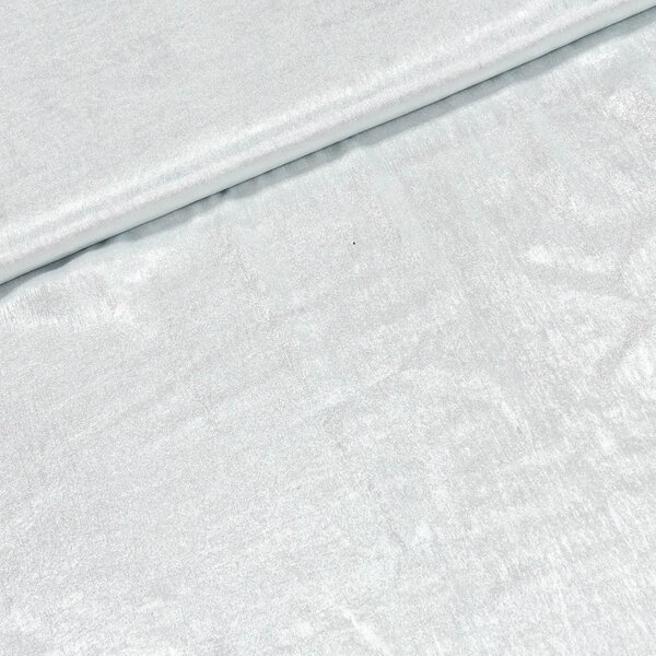 Šatovka polyesterová N7169, bílá, kovový lesk, š.150cm (látka v metráži)
