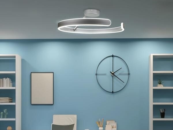 LED Stmívatelný přisazený lustr LED/72W/230V 3000-6500K chrom + dálkové ovládání