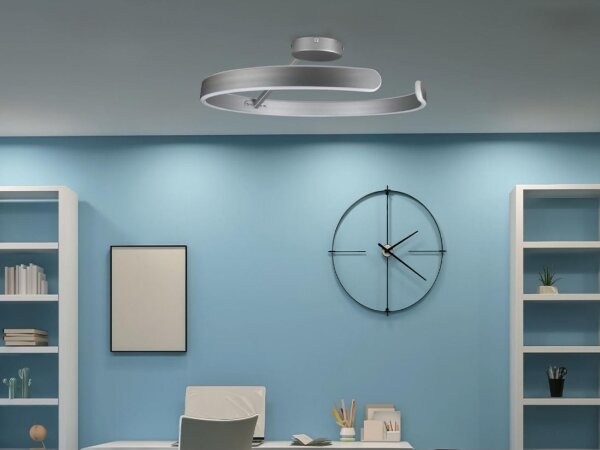 LED Stmívatelný přisazený lustr LED/72W/230V 3000-6500K chrom + dálkové ovládání