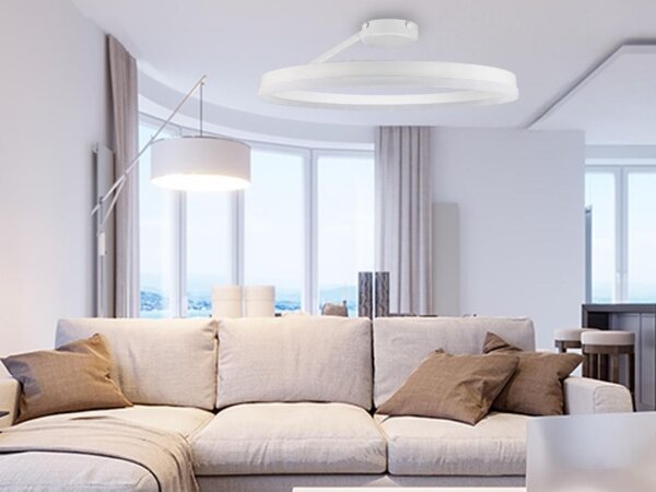 LED Stmívatelný přisazený lustr LED/40W/230V 3000-6500K bílá + dálkové ovládání