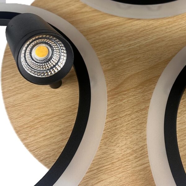 LED Stmívatelné stropní svítidlo LED/70W/230V 3000-6500K černá/hnědá + DO