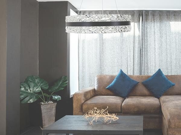 LED Stmívatelný lustr na lanku LED/80W/230V 3000-6500K černá + dálkové ovládání